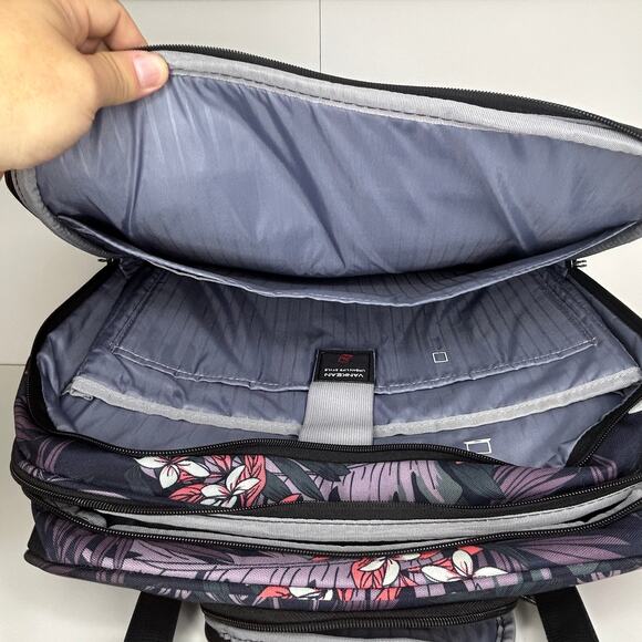 VANKEAN Rolling Laptop Bag Wheeled Briefcase Floral Travel Carry On Tote - Picture 7 of 12